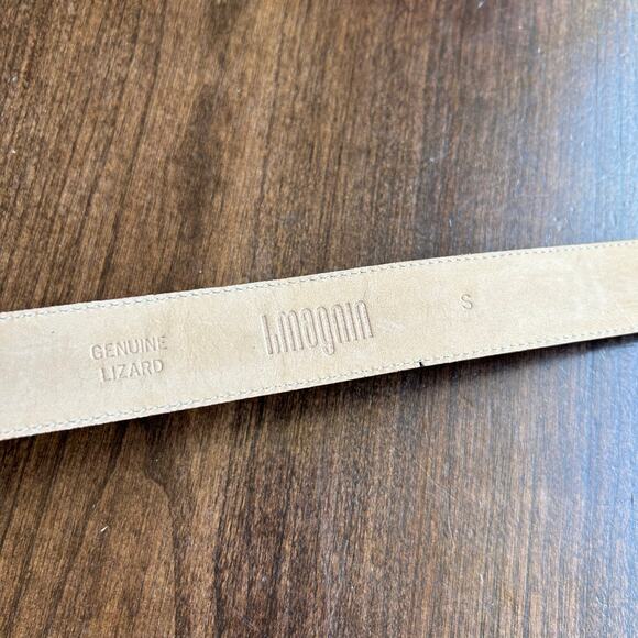 NWOT l.magnin vintage genuine lizard brown women’s size small belt - Picture 4 of 12